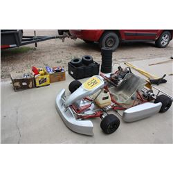 Low Rider Italkart Cart with Crate Engine, Spare Tires and Etc.