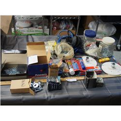 Assorted Screws and Bolts, plus Bungee Cords and misc