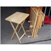 Image 1 : Wooden TV Trays (4) 19" by 14.5"