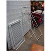 Image 1 : 6 Piece Metal Gate Fence (25" W by 31" T) and Clothes Dryer Stand (50.5" T)