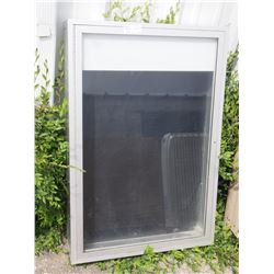 Metal Display Cabinet (36" T by 24.5" W by 6" Deep) Glass Front