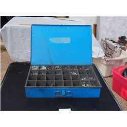 Metal Organizer with Contents
