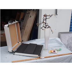 Metal Case plus Misc 17" Diameter