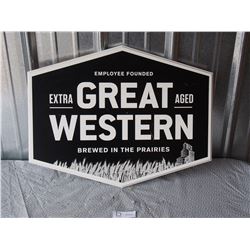Great Western Hanging Wooden Sign