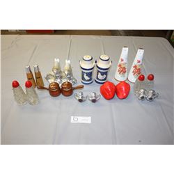 Lot of 10 Sets of Salt and Pepper Shakers