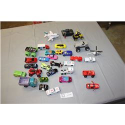 Table Lot of Toy Vehicles (Coca-Cola Vehicles from 1988)