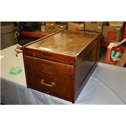 Willson Stationary Company Wooden Filing Cabinet 27" D by 16" W by 13.75" T