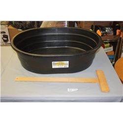 15 Gallon Tub and Wooden Square