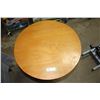 Image 2 : Round Wooden Table 28.5" T