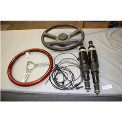 2 Steering Wheels and 2 New Air Shocks with Parts