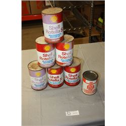 6 Full Shell Rotella Motor Oil and 1 SMP Lubriplate Can