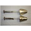Image 2 : 2 Silver Metal Shoe Trees, Handmade Maracas, Cigar Box of Metal Chips and 2 Hole Punch