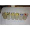 Image 2 : 6 Frosted Hand Painted Tall Glasses of Bird Varieties