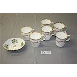 Paragon Bone China Dish (Dogwood) And Royal Albert Bone China (4 Mugs 2 Cups)