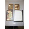 Image 1 : 2 5" by 6" Gold Frame European Scenes, Framed Verse "What a Man Learns" 9" by 12" and "My Son" Poem