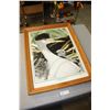 Image 1 : Telemiracle XV March 2-3 1991 Framed Blue Heron and Chick Print 16" by 24" By Celeste Bussiere