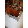 Image 3 : Hand Made Wood Magazine Rack (Likely 1950s) 9" W (Tapered) by 12" L and 18" H