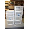Image 1 : 2X THE MONEY - Plastic Organizers 4 Drawer and 5 Drawer