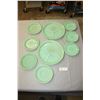 Image 1 : 9 Fire King Jadeite Dishes (5 With Chips)