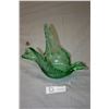 Image 1 : Green Glass Bird Display Dish