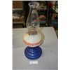 Image 1 : Blue Oil Lamp 18.5" T With Shade