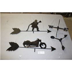 2 Plastic Parts of a Weather Vein and 2 Metal Cut Outs