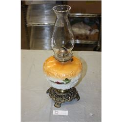 Ceramic Oil Lamp with Chimney 17.75" T
