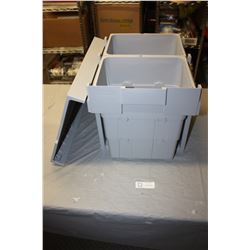 Plastic Storage with 2 Bins 14" T and 13" by 18"