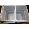 Image 3 : Plastic Storage with 2 Bins 14" T and 13" by 18"