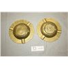 Image 2 : 2 Vintage Brass Ash Trays