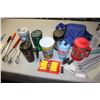 Image 3 : Table Lot of Misc Kitchen Items: Thermos, Travel Mugs, Kitchen Tools etc.