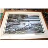 Image 2 : Framed Loons on a Lake by Alan Sakhavarz 43" W by 32.5" T