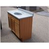 Image 2 : Sink with Marble Top and Wooden Cabinet *top is removable