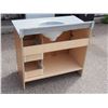Image 3 : Sink with Marble Top and Wooden Cabinet *top is removable