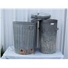 Image 1 : 2 Garbage Cans with 3 non-matching Lids