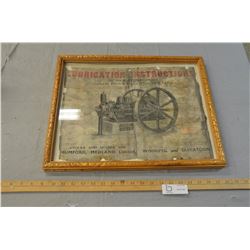 Ruston-Hornsby Canadian Elevator Engine Winnepeg, Saskatoon, Framed Advertising Display