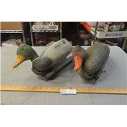 2 Plastic Duck Ornaments