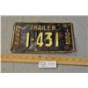 Image 1 : 1952 Trailer License Plate