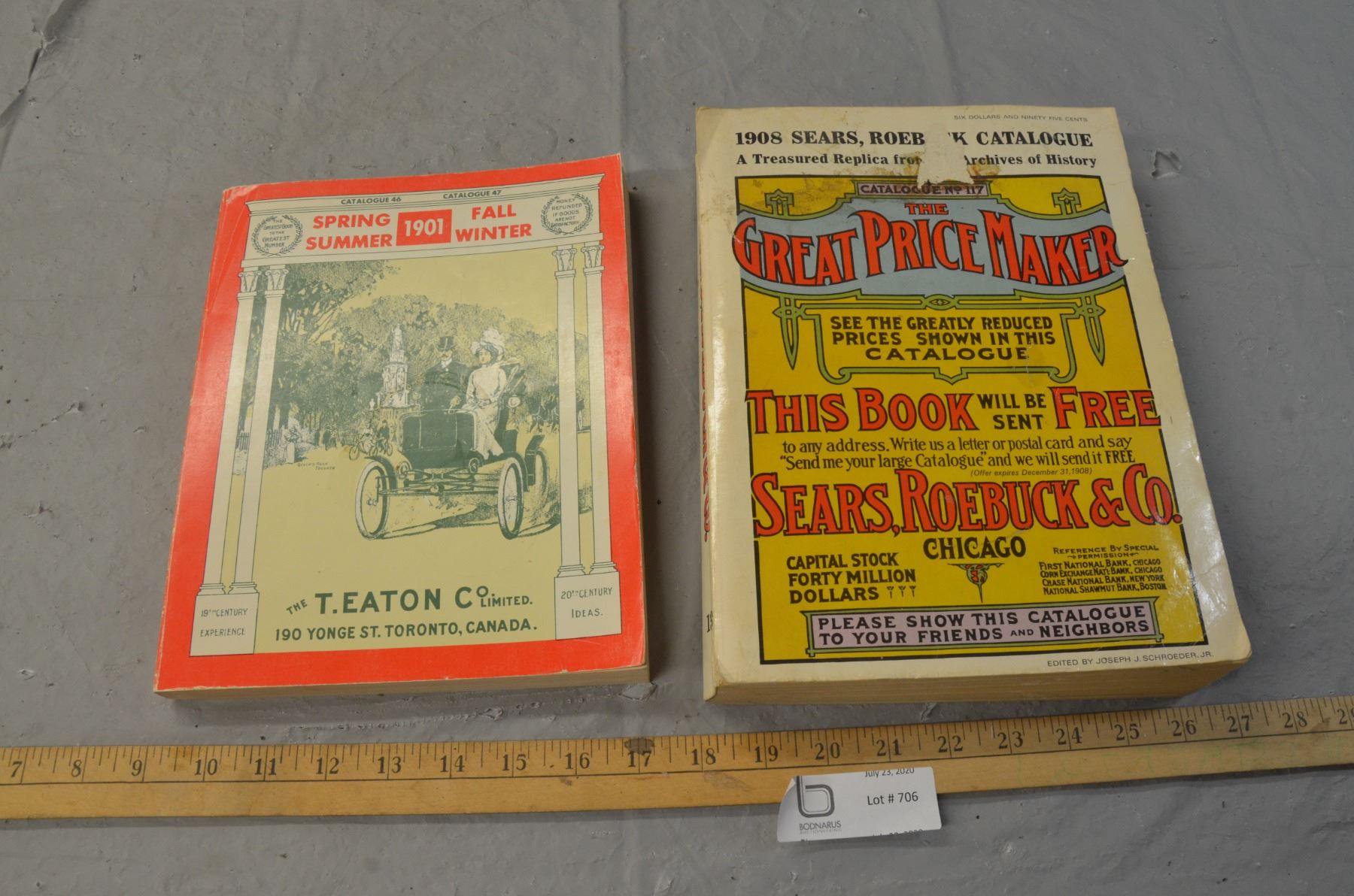 Sears Roebuck and Co. 1908 , 1901 Eaton Catalogue Bodnarus Auctioneering