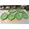 Image 1 : 6 Green Leaf Serving Platters