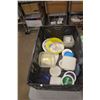 Image 4 : Plastic Collapsible Crate w/ Misc. Tupperware and Containers
