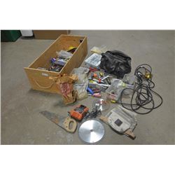 Misc. lot, Wrenches, Screwdrivers, Saw Blades, Cords, Screws, Nails, ect.