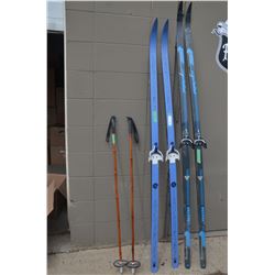 Cross Country Skis and Ski Poles