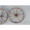 Image 2 : 3 Vintage Steel Wheels (28", 24", 24" Diameter)