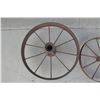 Image 4 : 3 Vintage Steel Wheels (28", 24", 24" Diameter)