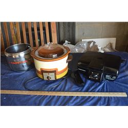 Pressure Cooker, Hamilton Beach Grill, and Crock Pot
