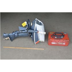 Evin Rude Fisherman 5.5Horsepower Boat Motor w/ Small(3.5 Gallon) Gas Can (Working)