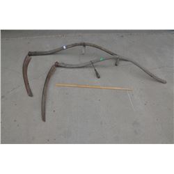 2 Vintage Hand Scythe
