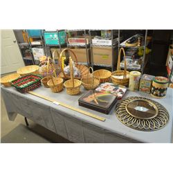 Roughrider Mirror, Baskets, and Tins