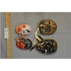 Brass and Clay Decorative Theatre Masks